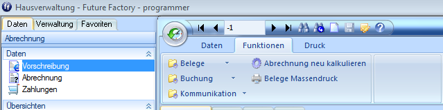 vorschreibung funktionen