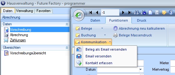 vorschreibung kommunilation