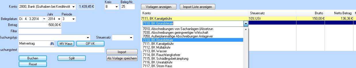 Splitbuchung_ Fenster rechts